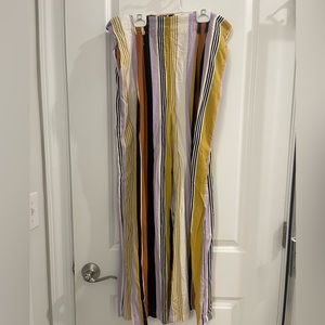 Striped wide leg pants